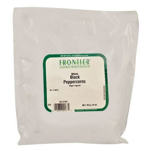 Frontier Natural Products Whole Black Peppercorns 16 oz