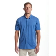 Men's Sueded Jersey Coatfront Buttondown Shirt