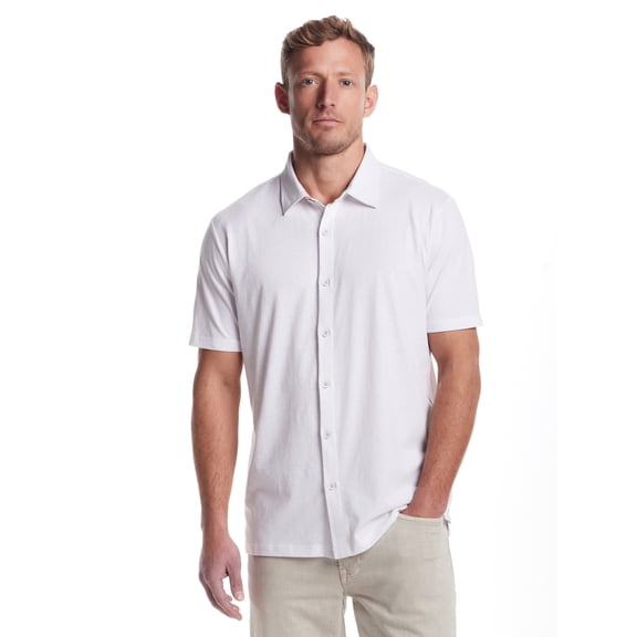 Frontier Threads Men's Sueded Jersey Coatfront Buttondown Shirt
