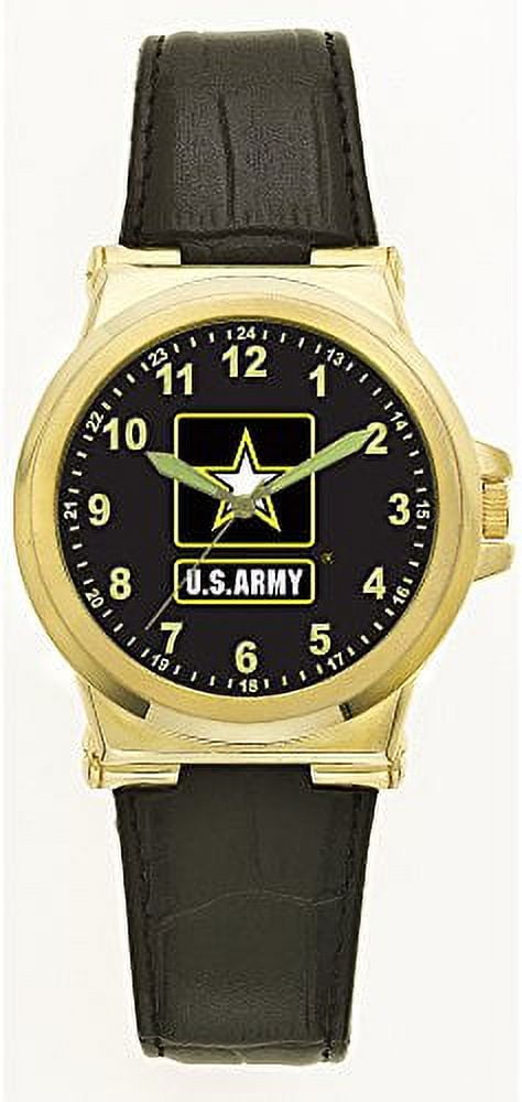 Frontier US Army Leather Strap Watch - 55B - Walmart.com