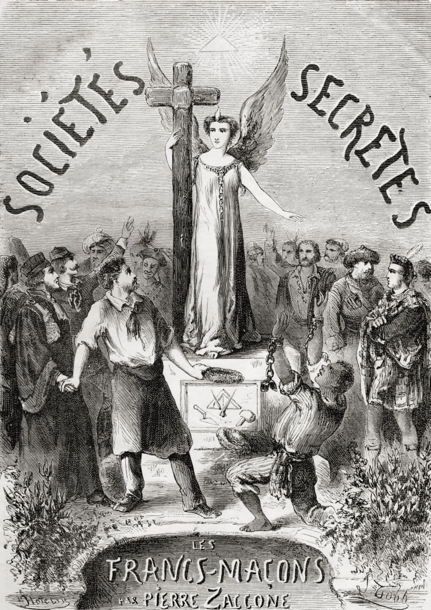 Frontispiece From Societes Secretes Les Francs Ma Canvas Art - Ken Welsh Design Pics (12 x 18)
