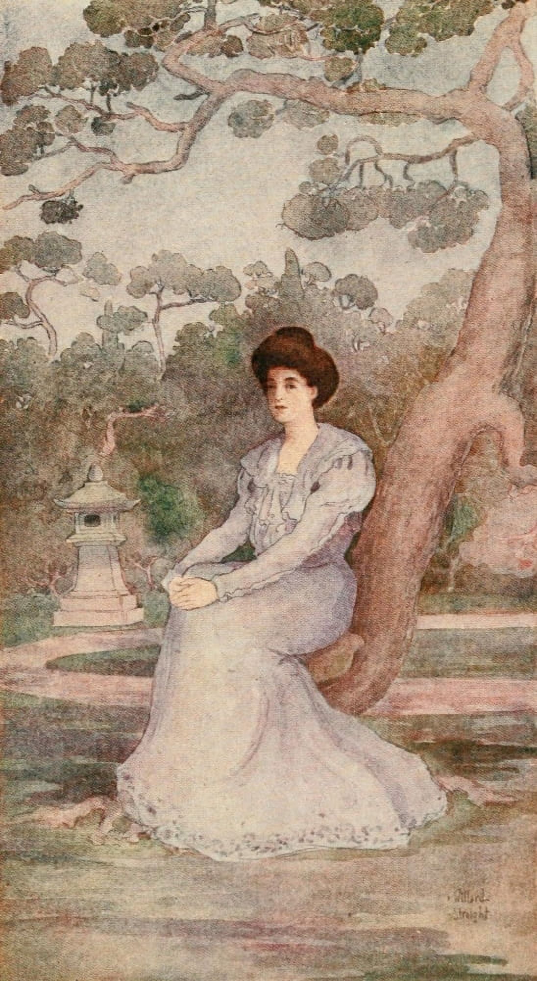 Frontispiece It happened in Japan 1906 Canvas Art - Willard Straight (24 x 36)