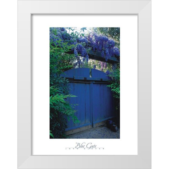Frontline 12x14 White Modern Wood Framed Museum Art Print Titled - Blue Gate