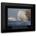 thumbnail image 1 of Frontline 14x12 Black Modern Framed Museum Art Print Titled - Perseverance - Crashing Wave, 1 of 5