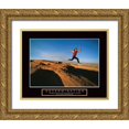 thumbnail image 1 of Frontline 14x12 Gold Ornate Wood Framed with Double Matting Museum Art Print Titled - Determination - Runner, 1 of 4