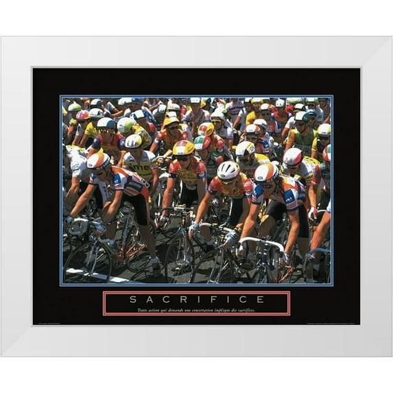 Frontline 14x12 White Modern Wood Framed Museum Art Print Titled - Sacrifico