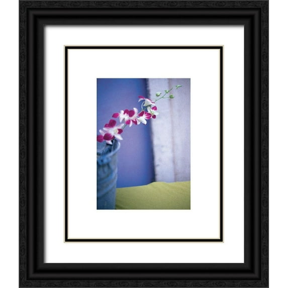 Frontline 15x18 Black Ornate Wood Framed with Double Matting Museum Art Print Titled - Orchids