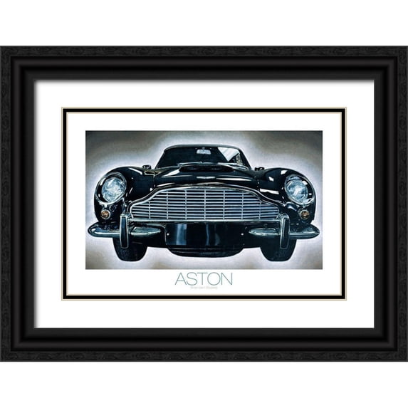 Frontline 18x13 Black Ornate Wood Framed with Double Matting Museum Art Print Titled - The Aston