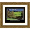 thumbnail image 1 of Frontline 18x15 Gold Ornate Wood Framed with Double Matting Museum Art Print Titled - Determination - Golf, 1 of 4