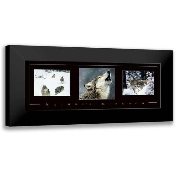 Frontline 18x9 Black Modern Framed Museum Art Print Titled - Wolves Tryp