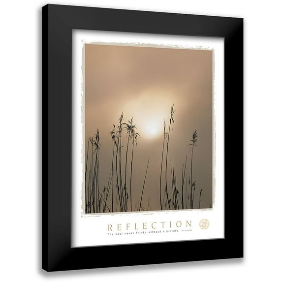 Frontline 19x24 Black Modern Framed Museum Art Print Titled - Reflection