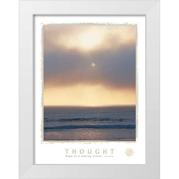 Frontline 19x24 White Modern Wood Framed Museum Art Print Titled - Thought