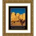 thumbnail image 1 of Frontline 20x24 Gold Ornate Wood Framed with Double Matting Museum Art Print Titled - Leaders - Mt Rushmore, 1 of 4