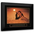 thumbnail image 1 of Frontline 24x20 Black Modern Framed Museum Art Print Titled - Leadership - Lion, 1 of 5