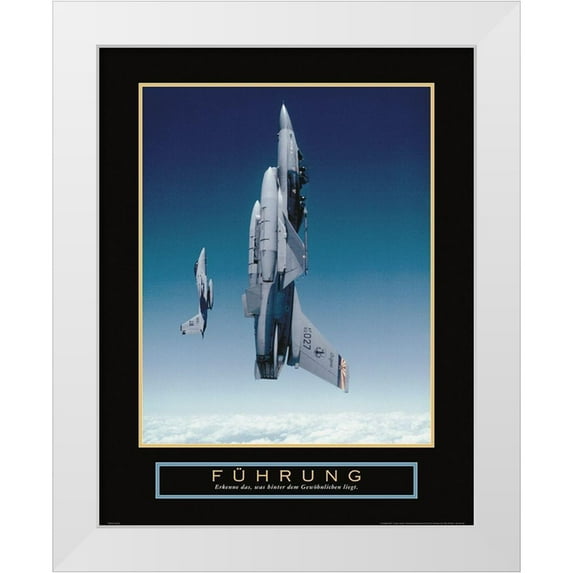 Frontline 26x32 White Modern Wood Framed Museum Art Print Titled - Liderazgo