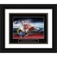 thumbnail image 1 of Frontline 32x26 Black Ornate Wood Framed with Double Matting Museum Art Print Titled - Opportunity - Soccer Shot, 1 of 4