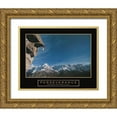 thumbnail image 1 of Frontline 32x26 Gold Ornate Wood Framed with Double Matting Museum Art Print Titled - Perseverance - Cliffhanger, 1 of 4