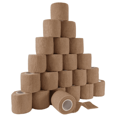Frontline Breathable Self-Adhesive Bandage Wrap, Tape, 5 Yards, 24 Count Beige