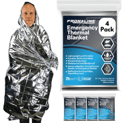 Frontline 4-Pack Mylar Emergency Blankets Thermal Space Blanket