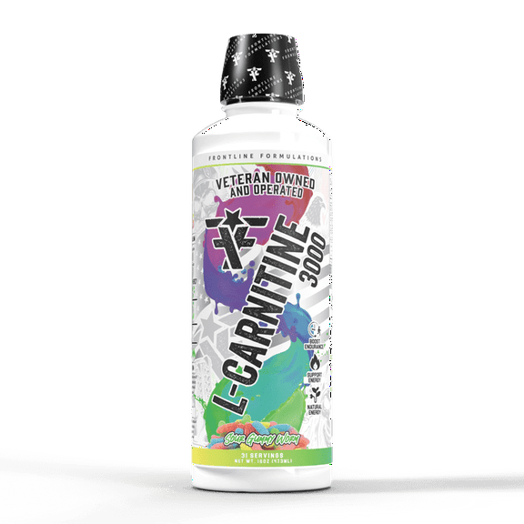 Frontline Formulations L-Carnitine | Premium Stimulant Free Workout Drink | Transforms Fat Into Energy and Supports Muscle Recovery For Men and Women | Sour Gummy Worm