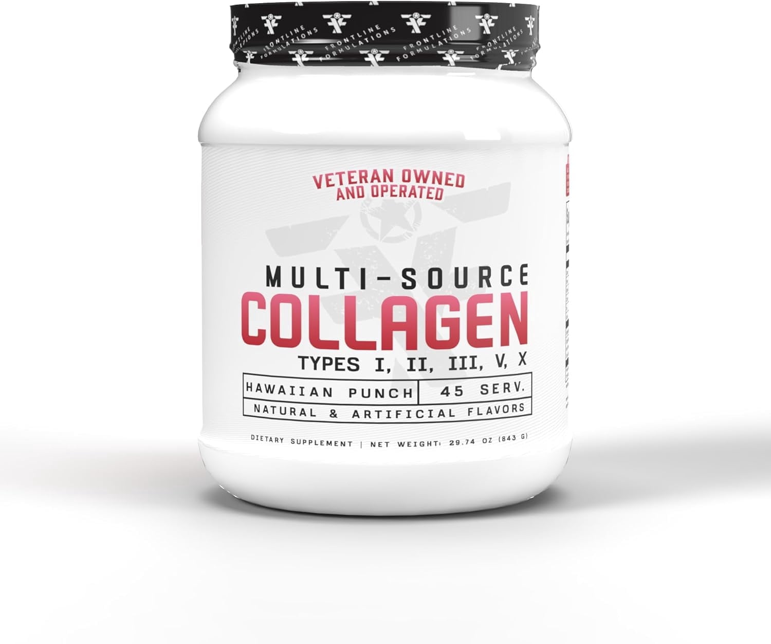 Frontline Formulations Multi-Source Collagen, Promotes Hair, Skin and Nail Health, Hawaiian Punch