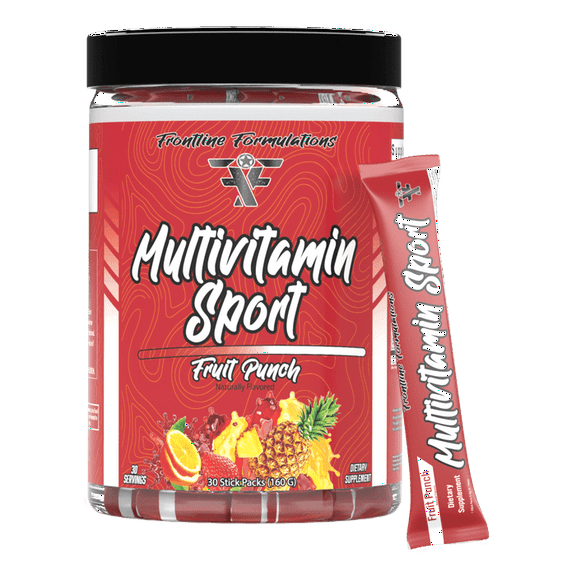 Frontline Formulations Multivitamin Sport, Dietary Supplement, Fruit Punch Flavor, 30 Servings