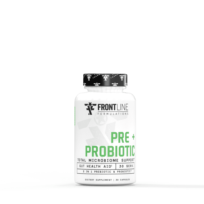 Frontline Formulations Prebiotic & Probiotic + Digestive Health Formula, Dietary Supplement, Endurance and Recovery, 60 Capsules