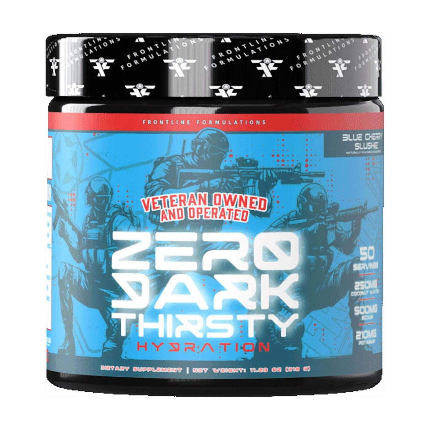 Frontline Formulations Zero Dark Thirsty, Electrolyte Supplement, Blue Cherry Slushie Flavor, 30 Servings