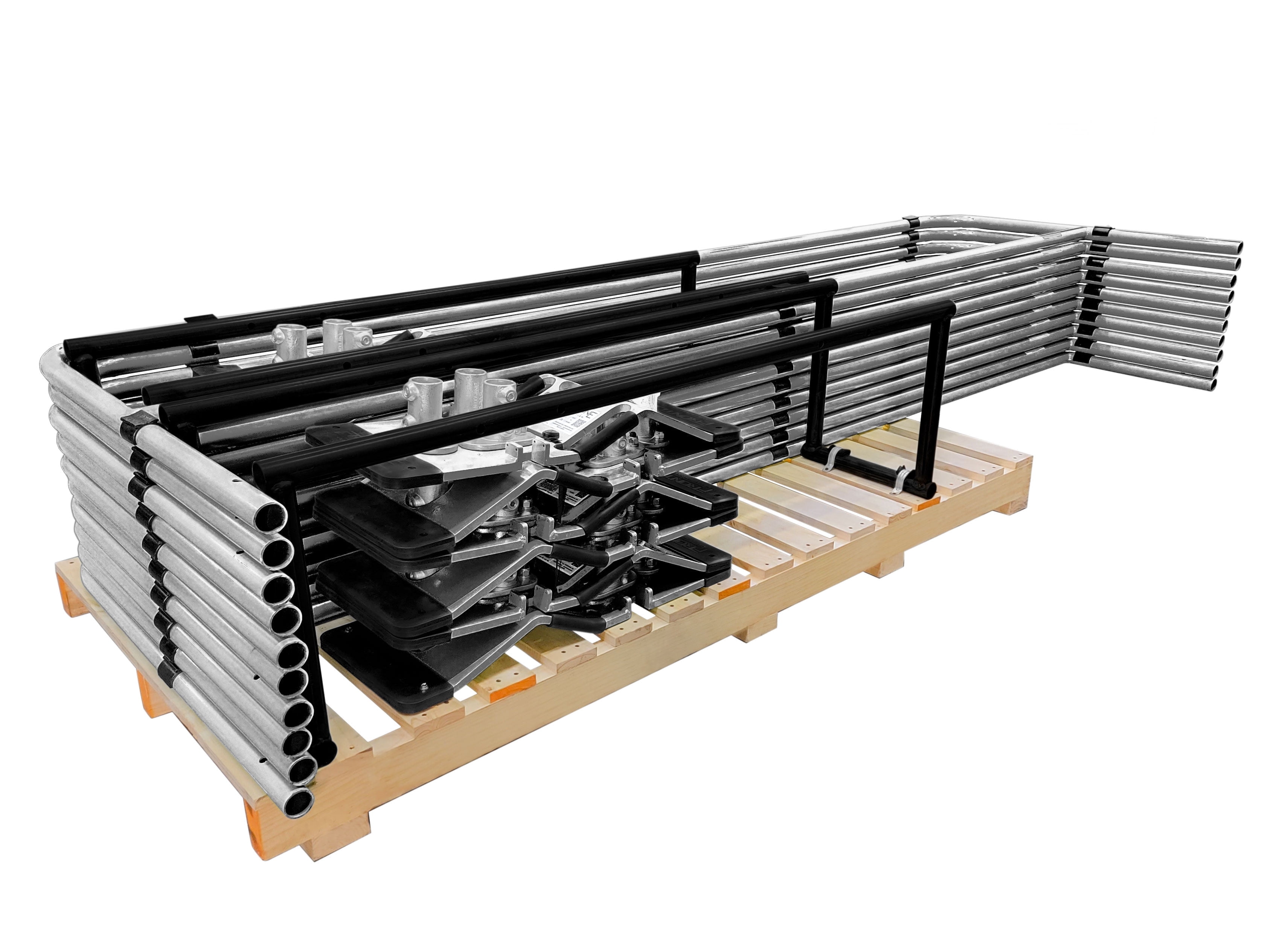 Temporary Guardrail Rack Portable Guardrail System