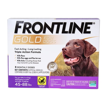 Frontline Gold for Dogs 45-88 lbs, Purple, 3 Month