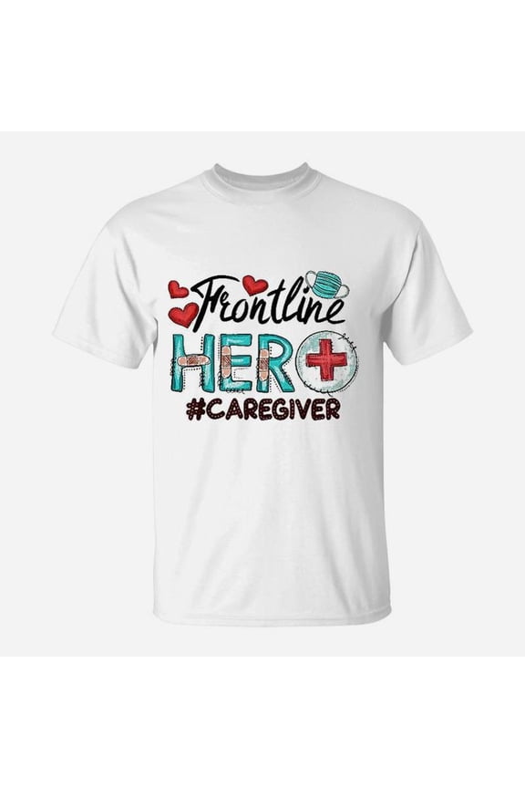 Frontline Hero Caregiver Face 2021 Nurse TShirt