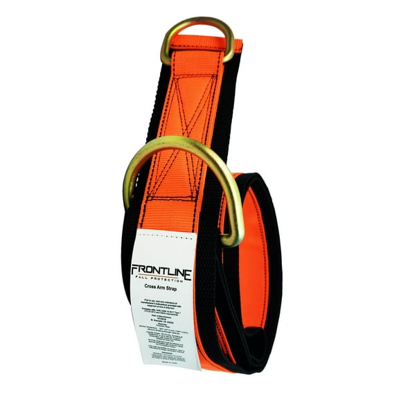 Frontline MPS06 Premium Cross Arm Strap with Reinforced Webbing 6 ' | Beam Anchorage Straps | D-Ring at Both Ends | ANSI & OSHA Compliant | High-Tenacity Polyester Webbing and Alloy Steel D-Ring