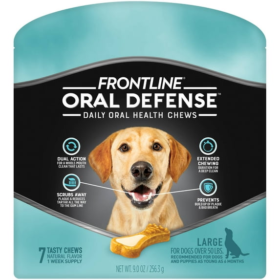 Frontline Oral Defense Dental Chews for Large Dogs, 7 Chews