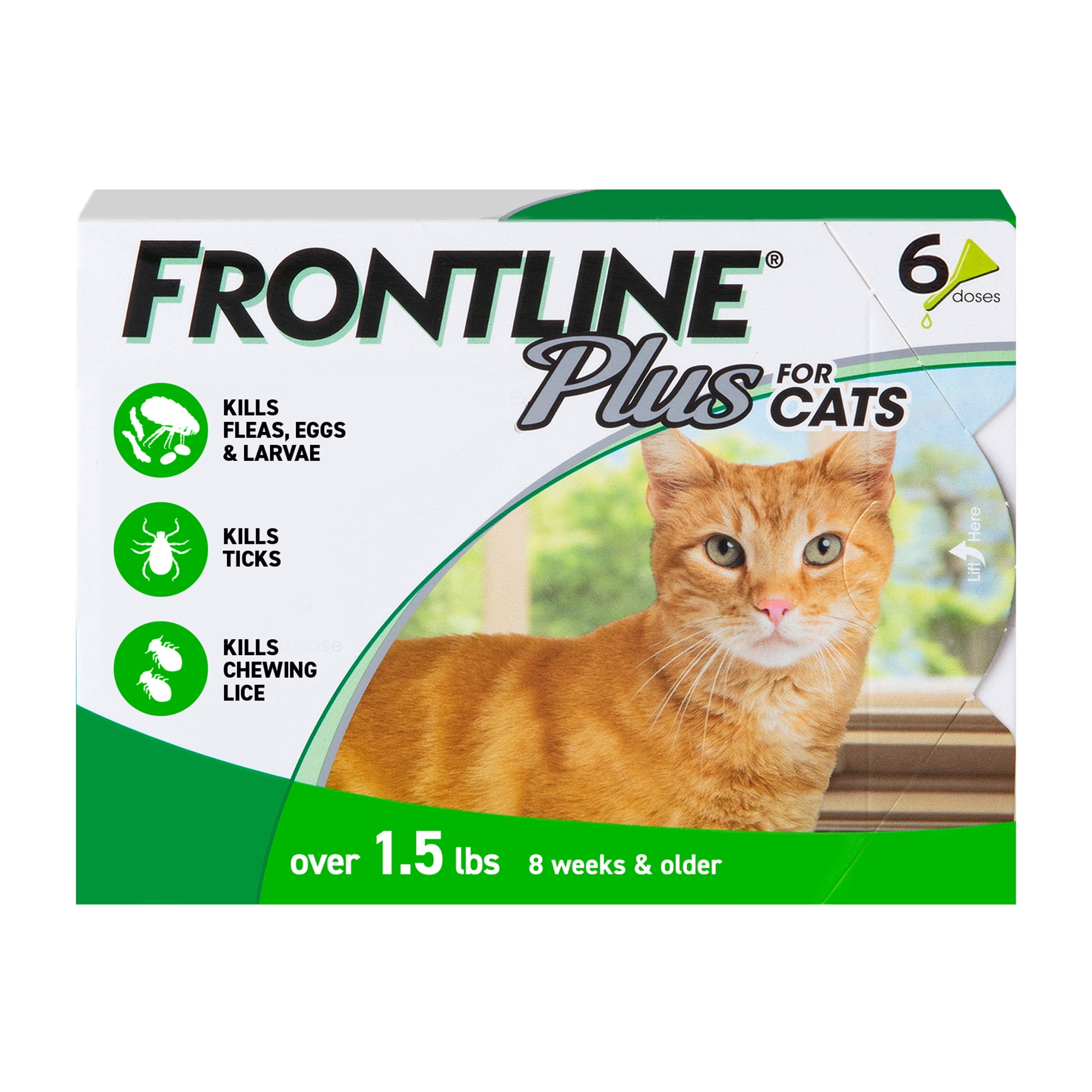 FRONTLINE Plus for Cats and Kittens Flea and Tick Treatment, 6 Count