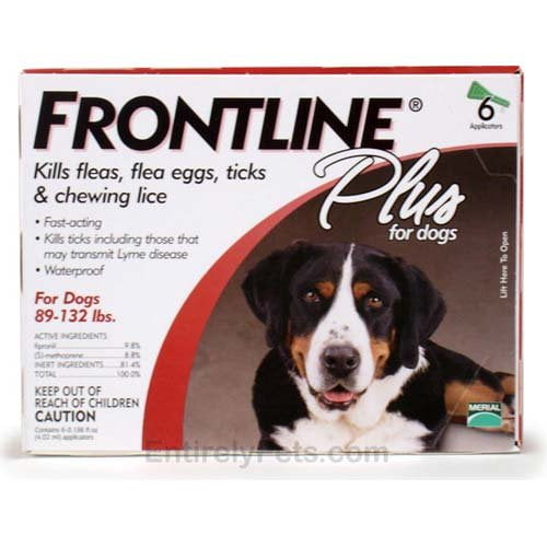 Frontline Plus Flea and Tick Prevention for Extra-Large Dogs, 6 Monthly Treatments