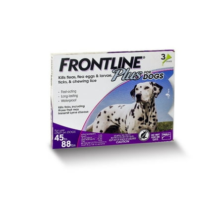 Frontline Plus Flea & Tick Killer, For Large Dogs, 3-Doses 1 Pack