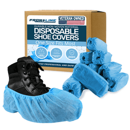 100 Pack Disposable Booties Shoe Covers (50 Pairs), Non-Slip
