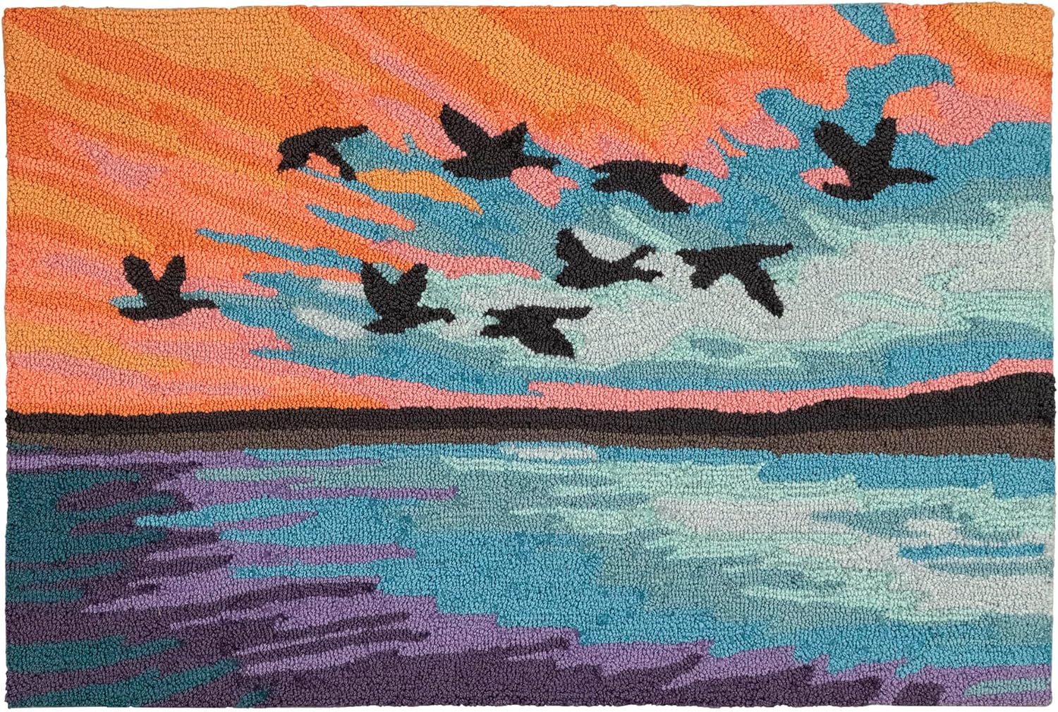 Frontporch Indoor Outdoor Rug Novelty Design, Hand Hooked, Weather