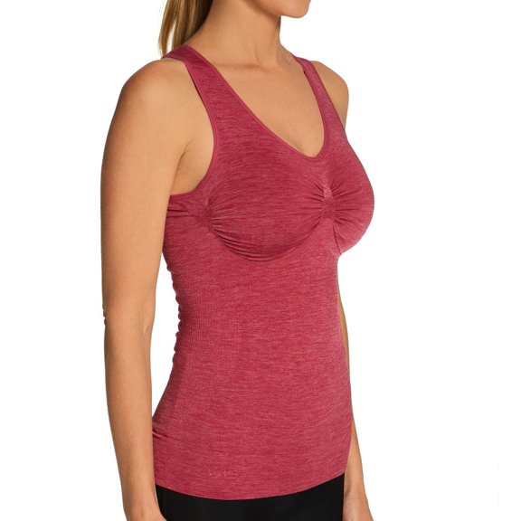 Frontrunner Shaping Sport Tank - Athletic Shapewear by MeMoi Medium / Shapewear- Cabernet Space Dyed