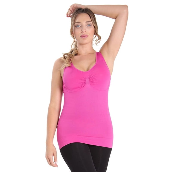 Frontrunner Shaping Sport Tank - Athletic Shapewear by MeMoi Small / Shapewear - Fuchsia Red