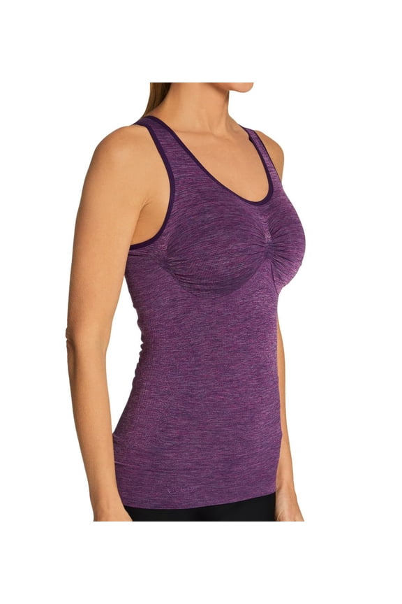Frontrunner Shaping Sport Tank - Athletic Shapewear by MeMoi Small / shapewear- Violet Spacedye