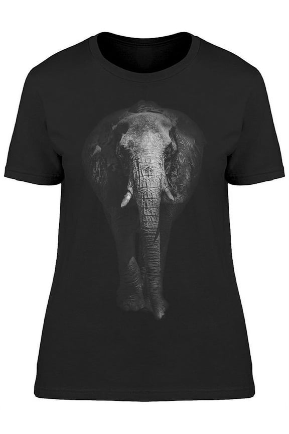 Frontview Big African Elephant T-Shirt Women -Image by Shutterstock, Female Small