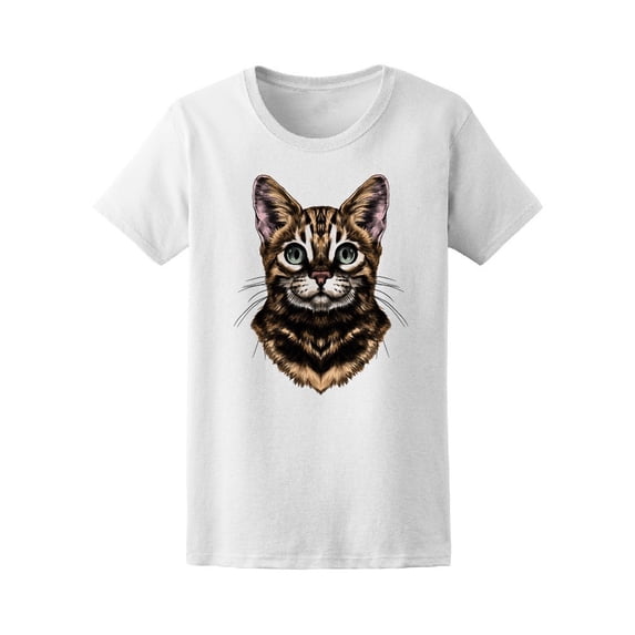 Frontview Of Bengal Cat T-Shirt Men -Image by Shutterstock, Male Large