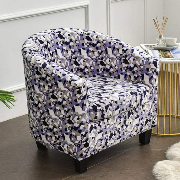 Frontwalk Adult Sofa Cover 2 Pcs Slipcover Solid Spandex Chair Covers 1 Seater Camouflage Set