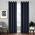 thumbnail image 1 of Frontwalk Blackout Window Curtain Grommet Room Darkening Curtain Thermal Insulated Windows Drapes Plain Solid Color Window Treatments Navy Blue W:52"xL:84", 1 of 3
