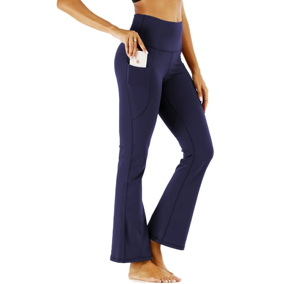 Frontwalk Bootcut Yoga Pants with Pockets for Women High Waist Workout Bootleg Pants Tummy Control Work Pants