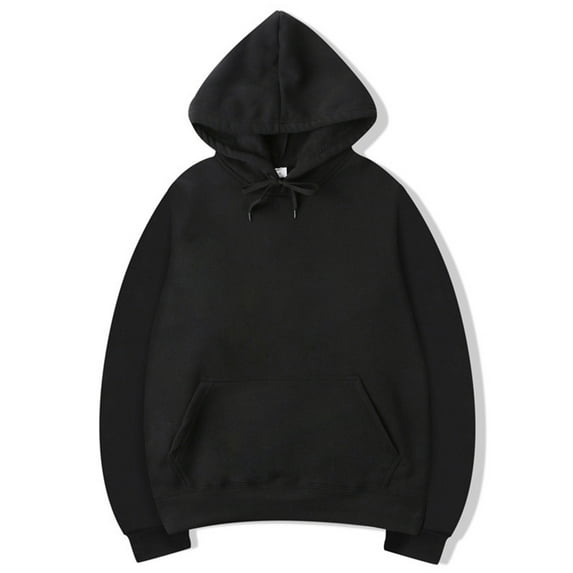 Frontwalk Casual Fleece Tops for Women Winter Plain Hoodies Sweatshirt Long Sleeve Basic Pullover Pocket