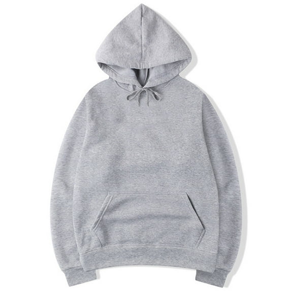 Frontwalk Casual Fleece Tops for Women Winter Plain Hoodies Sweatshirt Long Sleeve Basic Pullover Pocket
