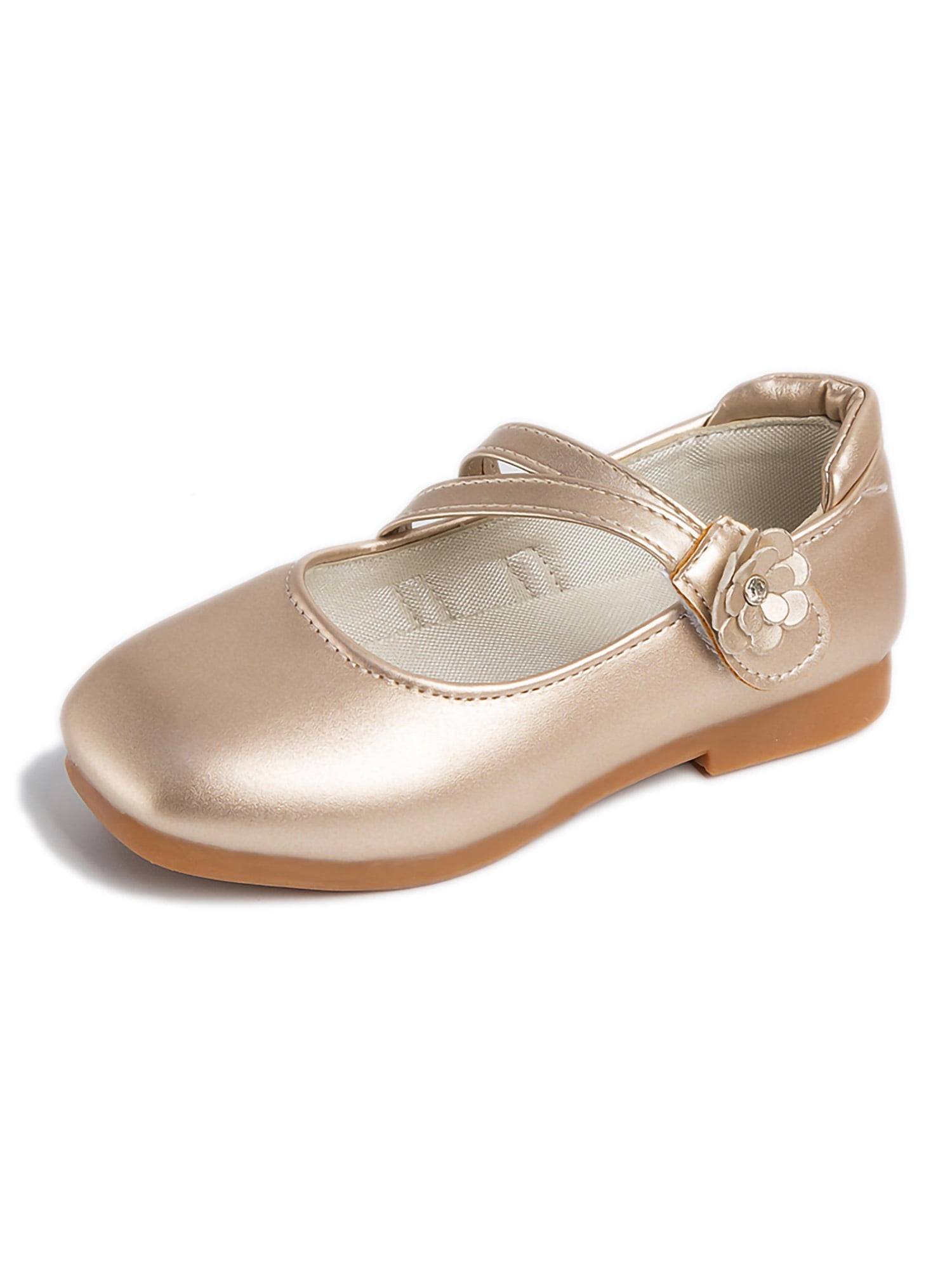 Frontwalk Children Dress Shoes Uniform Flats Flower Princess Shoe Dance Strap Mary Jane Girls