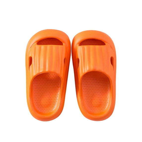 Frontwalk Children Shower Slippers Slip On Slide Sandals Flat Water Shoes Pool Lightweight Clogs Girls Backless Orange 10C